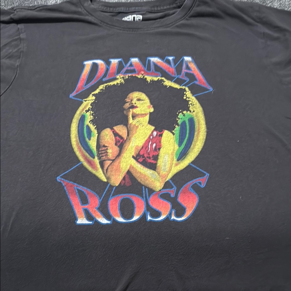 Black Diana Ross Graphic T-Shirt